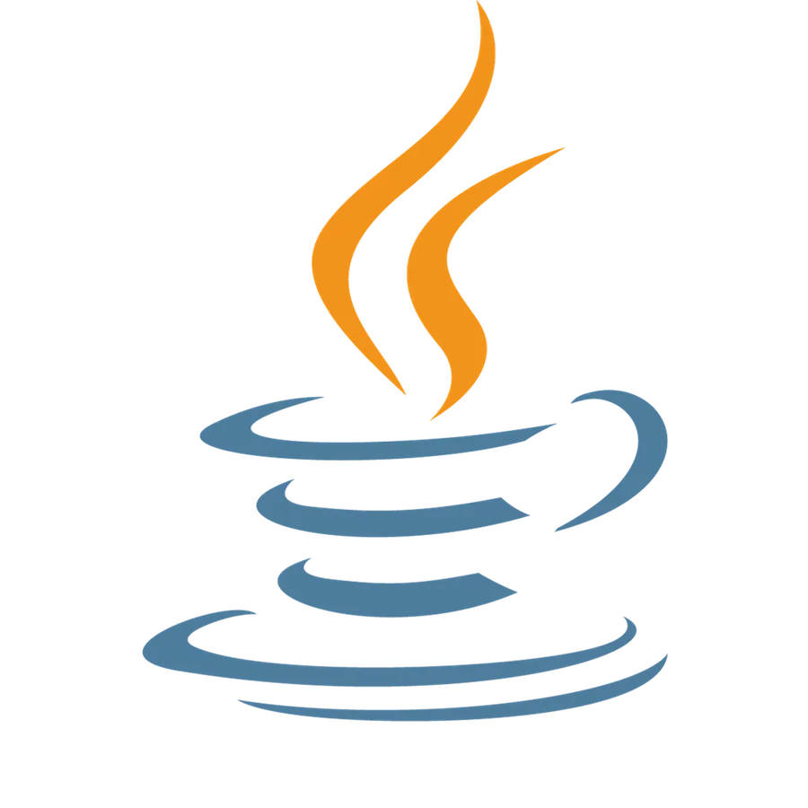 Java logo, a cup of steaming coffee