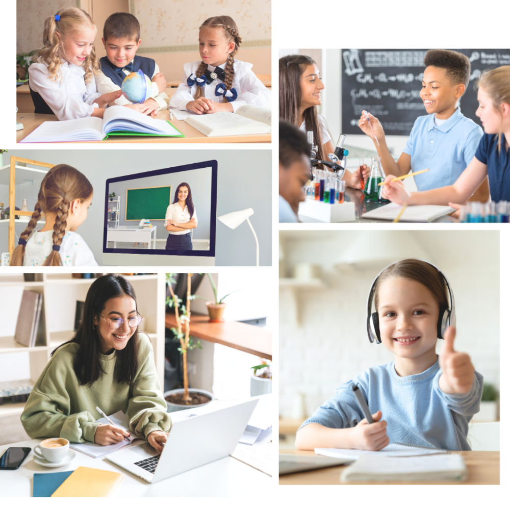 Happy Online STEM Students Collage | The Avatar Difference | Avatar Learning Center | STEM Education Online